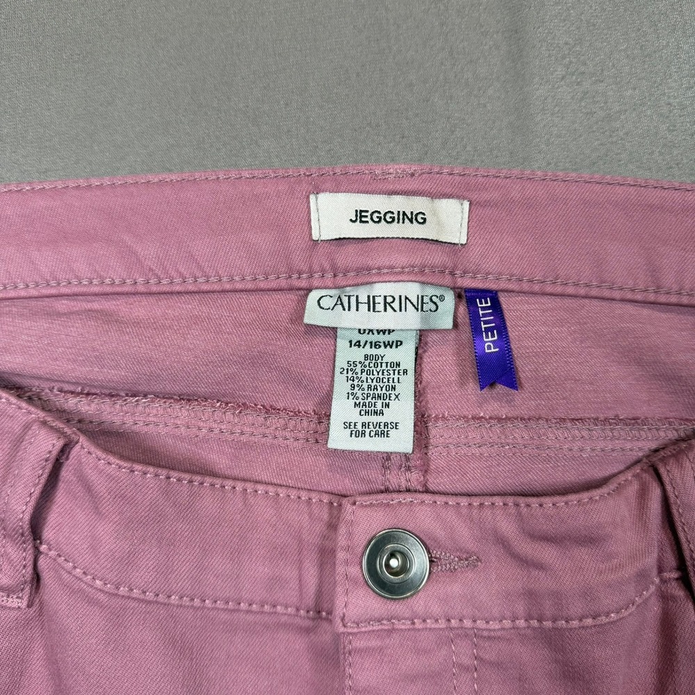 Catherines Jegging Womens 14/16WP Pink Petite Stretch Slim Fit Casual Pants - Picture 10 of 16
